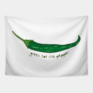 Green Hot Chili Pepper Tapestry