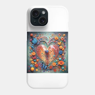 ornamental heart Phone Case