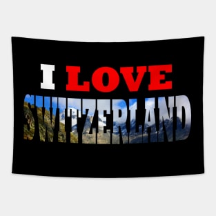 I Love Switzerland Mountain over Rhone Glacier Tapestry