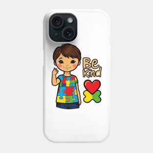 Blue Be Kind Autism Awareness Phone Case