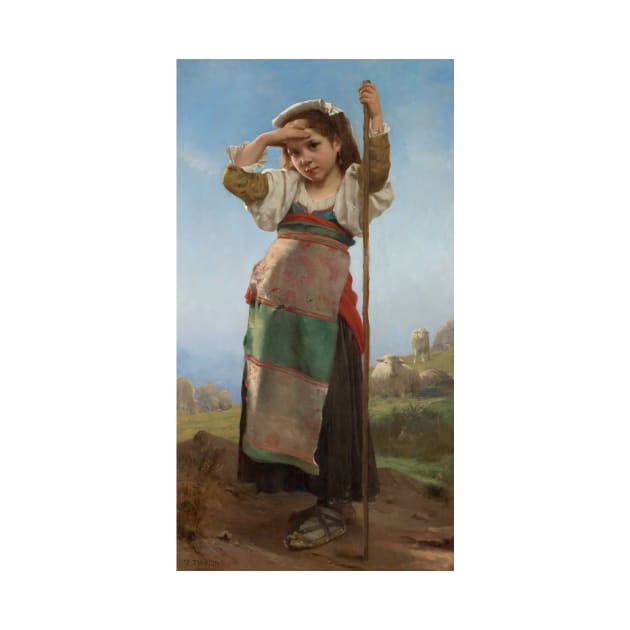 Young Shepherdess by Charles Victor Thirion by Classic Art Stall