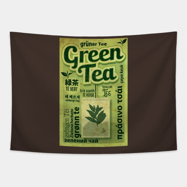 International Green Tea Tapestry by CTShirts