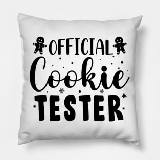 Official Cookie Tester Christmas Baking Team Gift Pillow