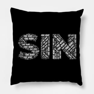 Sin = Fake News - Anti-Religion Pro-Truth Pillow