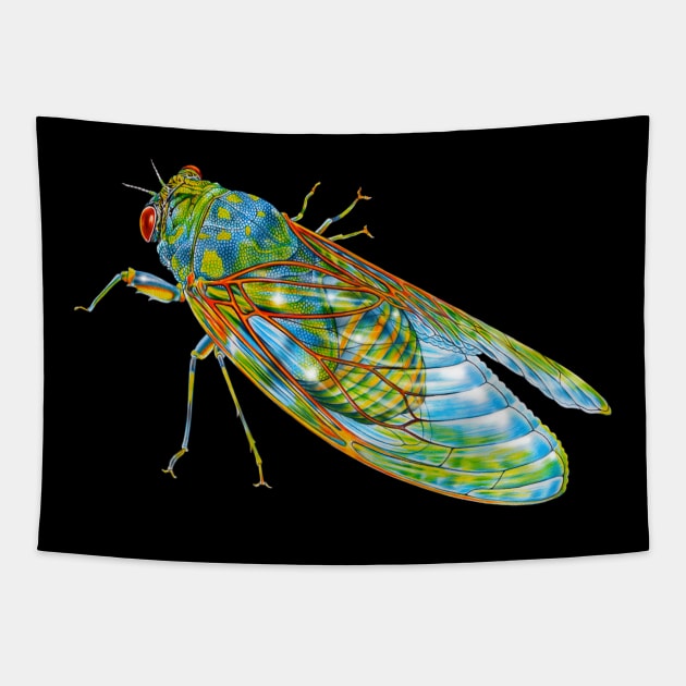 Cicada Tapestry by Tim Jeffs Art