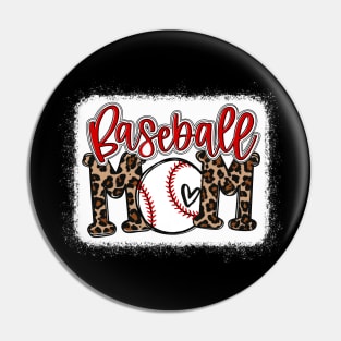 Baseball Mom Leopard Baseball Mom Pin