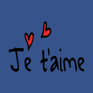 Je t'aime typo T-Shirt