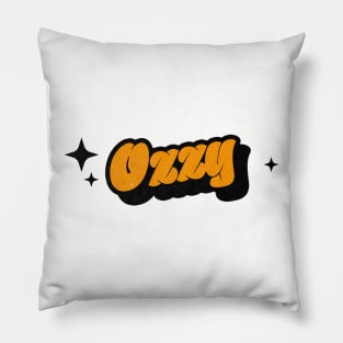 Ozzy - Retro Classic Typography Style Pillow