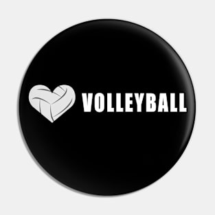 Love Volleyball Pin