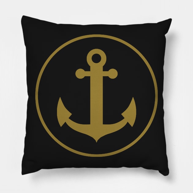 Anchor GOLD Pillow by ArtbyCorey