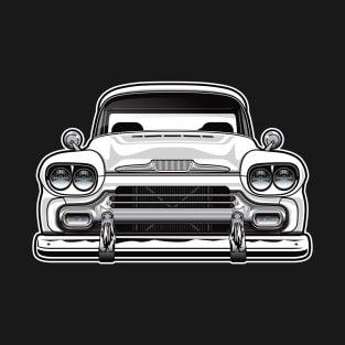 1958 Chevy Apache BW T-Shirt