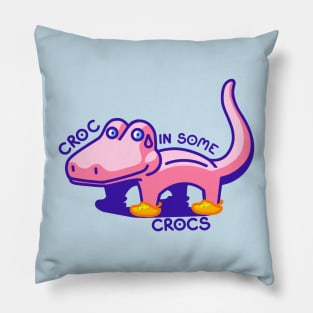 Croc in some Crocs Pillow