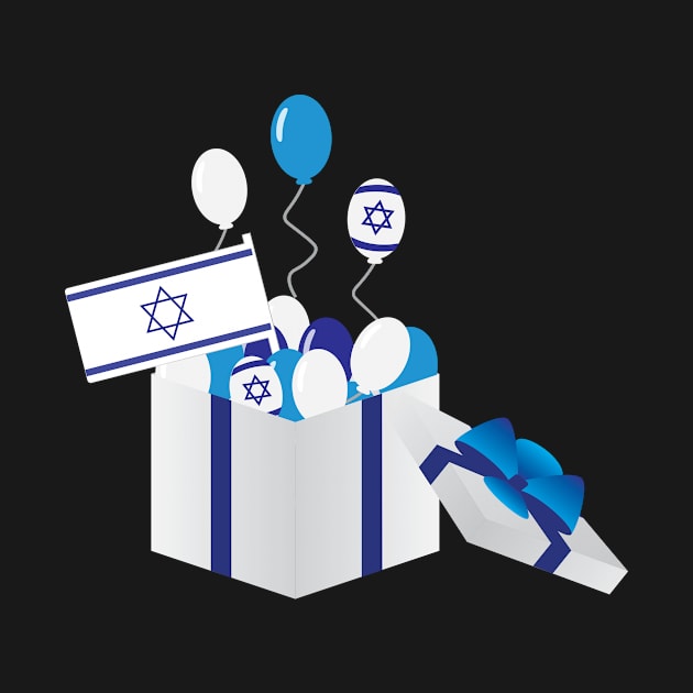 Israel flags and Balloons by sigdesign