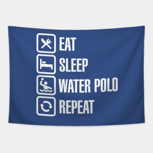 Eat Sleep Water Polo Repeat (white) Tapestry