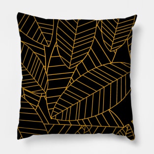 Golden leaves pattern Pillow