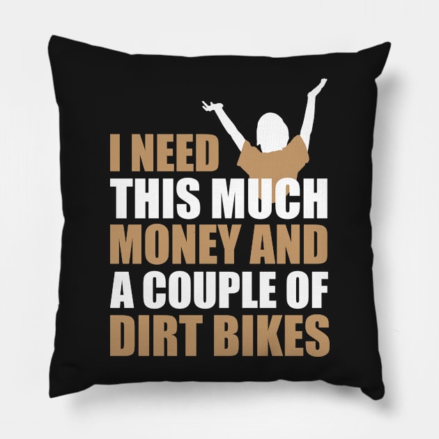 Dirt Bike Quotes Pillow by Dirt Bike Gear