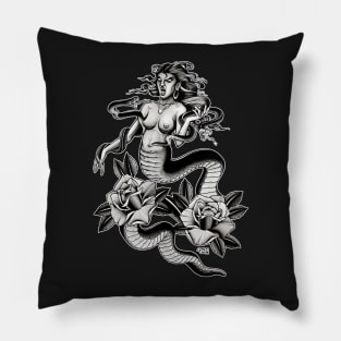 Tattoo - Naga Half Snake-Half Woman Pillow