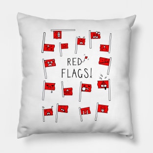 Red Flags - White Variation Pillow