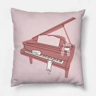 Piano and cats Pillow