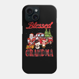 Blessed Grandma Red Plaid Christmas Phone Case