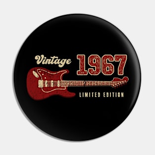 Vintage 1967 Birthday Guitar Lovers 56th Birthday Pin