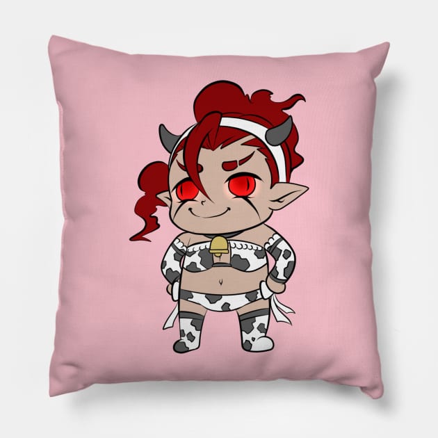 Kain Cow Pillow by Punished Kain Merch