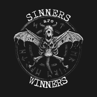 Sinners are Winners Satanic Occult Skull T-Shirt