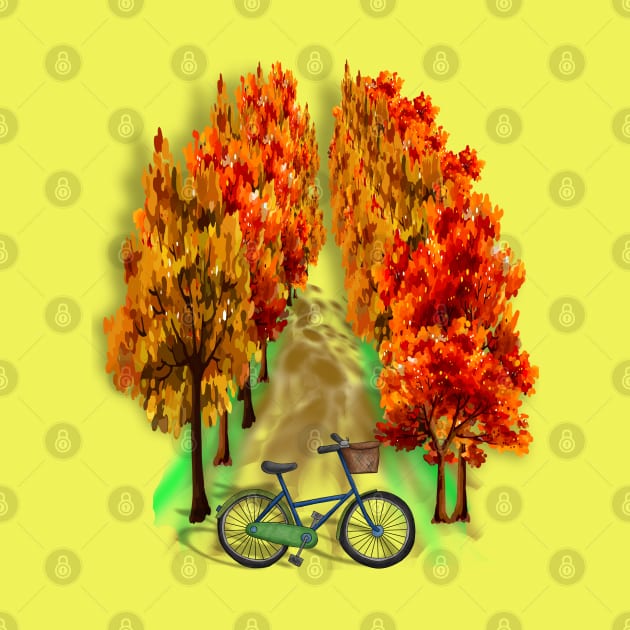 Bicycle on Autumn by Mr. Piknik