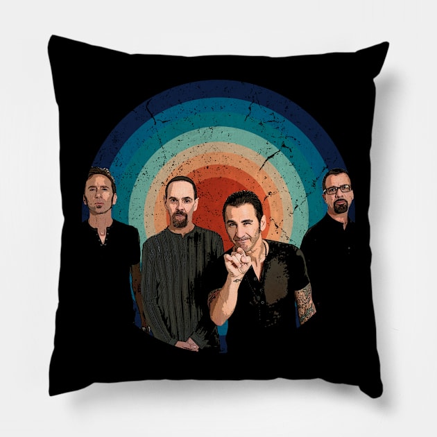 Voodoo Vibes Dive into the Rhythmic Pulse of Godsmacks with These Must-Have Band T-Shirts Pillow by Zombie Girlshop