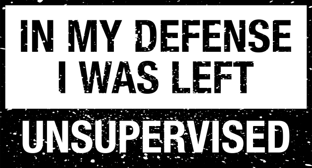 In My Defense I Was Left Unsupervised Kids T-Shirt by danchampagne