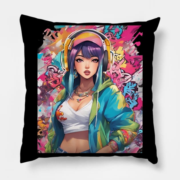 dream girl Pillow by animegirlnft