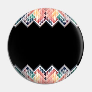 Triangle Zigzag Colourful Pattern Pin