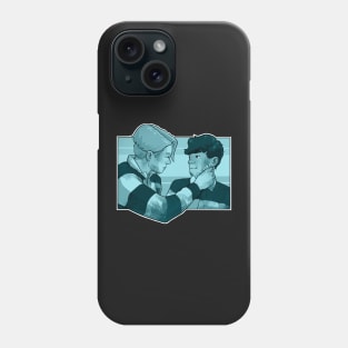 Nick and Charlie - heartstopper drawing - rugby Phone Case