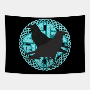 Huginn Muninn Aqua Tapestry