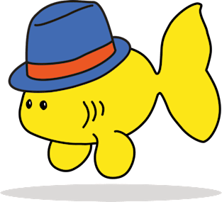 Super Cute Goldfish with a Big Hat Magnet