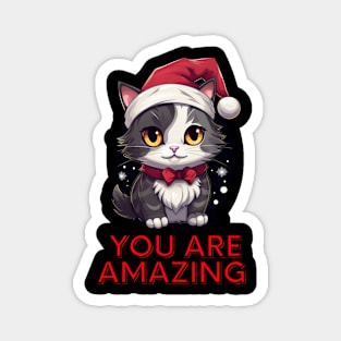 Christmas Cat - Funny Quote Magnet