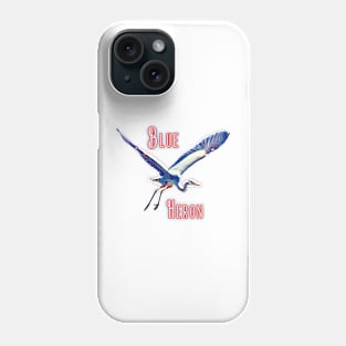 Flying (Blue Heron) Phone Case