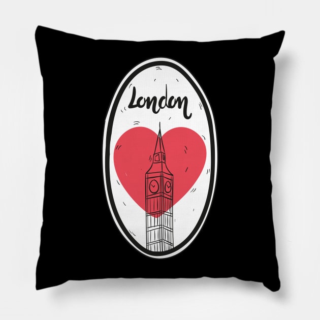 I Love London Pillow by TambuStore