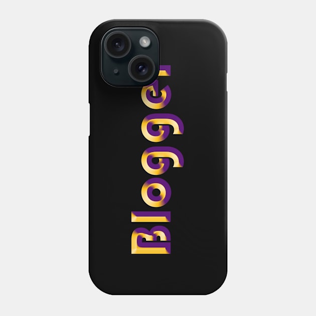 Blogger (gold and purple) Phone Case by EpicEndeavours