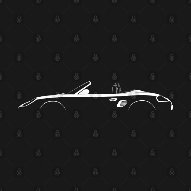 Porsche Boxster (986) Silhouette by Car-Silhouettes