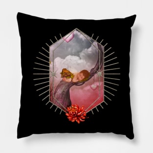 Cute sleeping fairy baby. Pillow