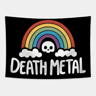 Death Metal Rainbow Skull Tapestry