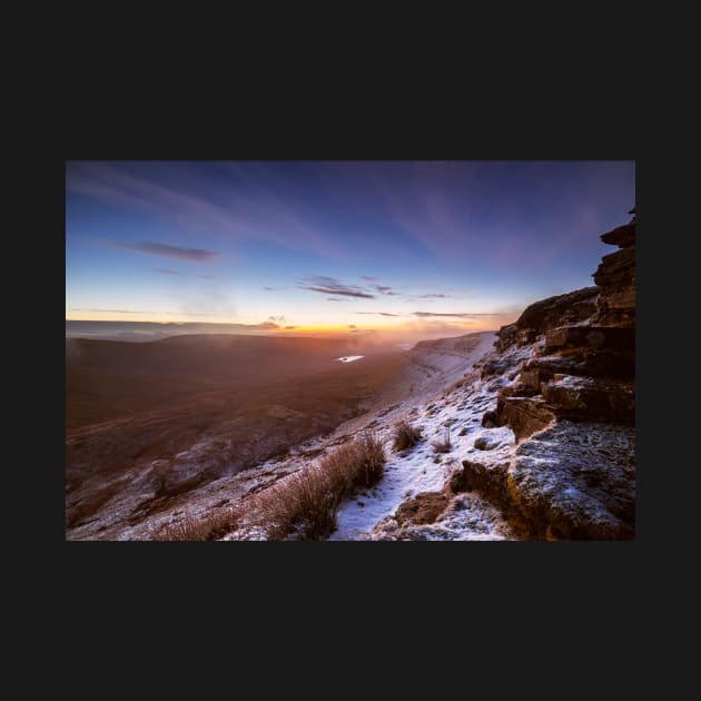 Upper Neuadd Reservoir from Bwlch Duwynt, Brecon Beacons National Park, Wales by dasantillo