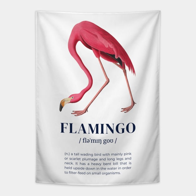 Flamingo - Animal Dictionary Definition Tapestry by Millusti