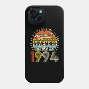 Awesome Since November 1994 Vintage 29th Birthday Phone Case