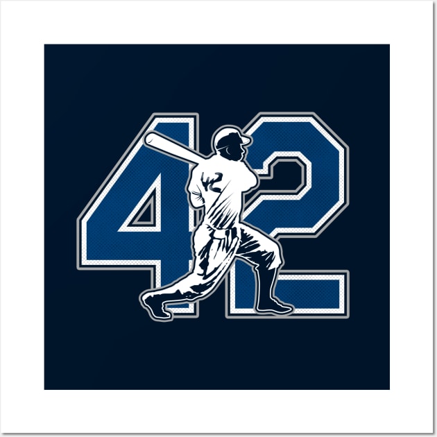 Jackie Robinson, number 42, Brooklyn Dodgers Poster