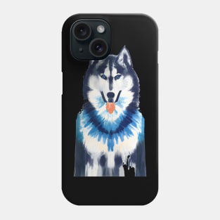 Cute Alaskan Husky Watercolor Artwork Phone Case