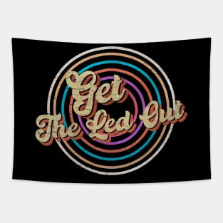 vintage circle line color Get The Led Out Tapestry