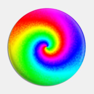Colourful Tie Dye Rainbow Swirl Summer Pattern Pin