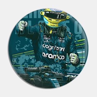Formula 1 Fernando Alonso Aston Martin Poster Pin
